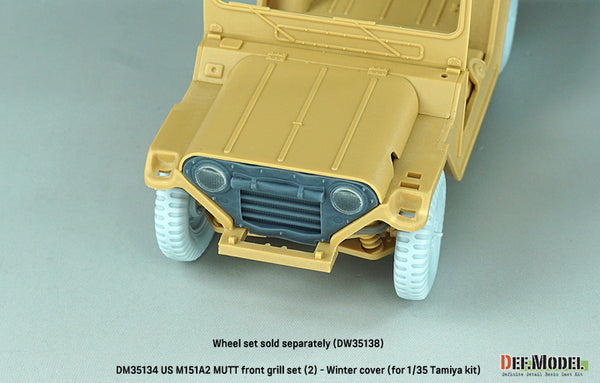 DEF Models 1/35 Modern US M151A2 Mutt front grill set (2)- Winter covered (for 1/35 Tamiya kit)