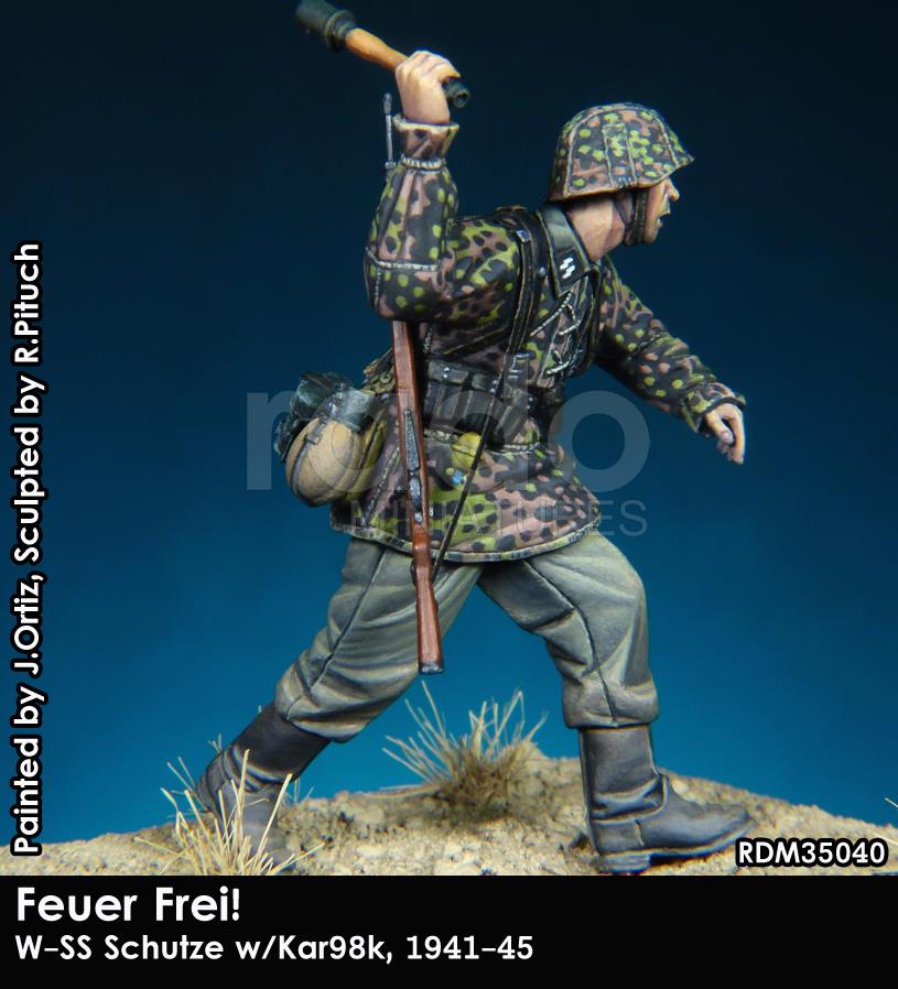 RADO WW2 Feuer frei! W-SS Schutze, Normandy 1944, 1/35 Scale resin model