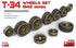 1/35 Scale resin model kit Wheels set T-34 serie 1942