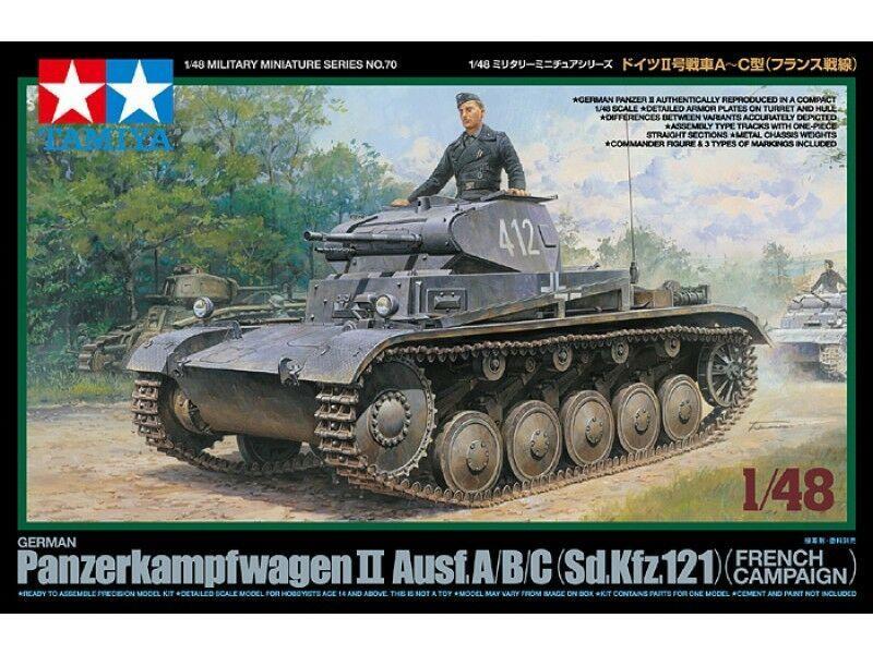 Tamiya 1/48 scale WW2 German Panzer III A/B/C French Campaign tank model kit