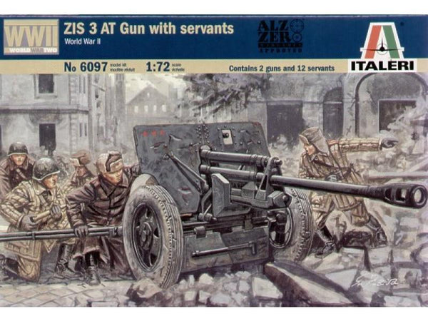 ITALERI 1/72 FIGURES 1/72 WWII RUSS ZIS3 AT GUN W CREW