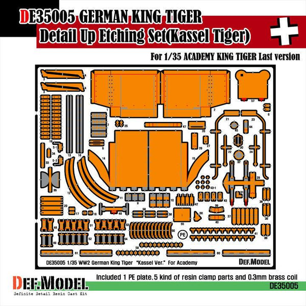 King tiger Kassel ver. PE Set (for Academy 1/35)