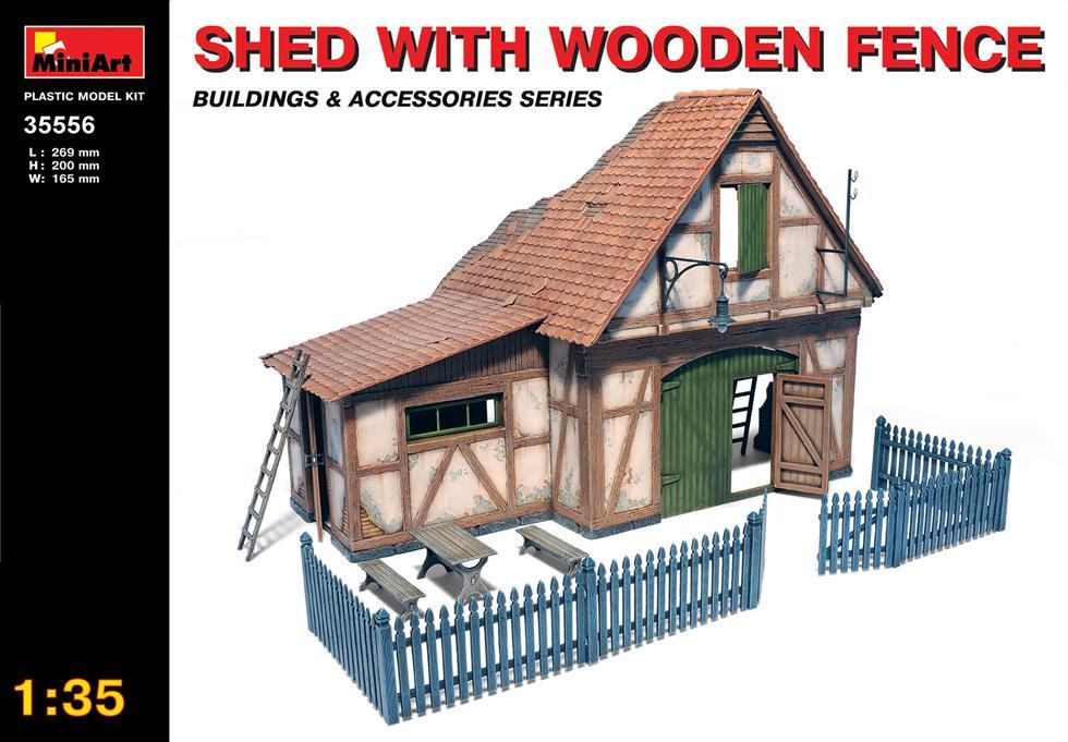 Miniart 1:35 Shed with Wooden Fence