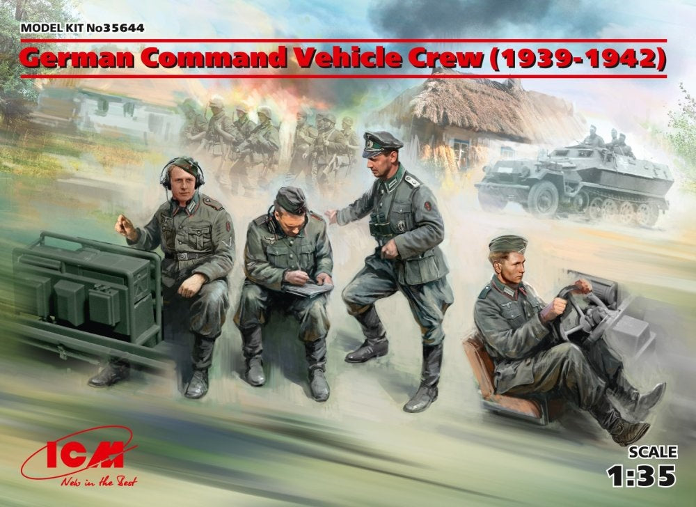 ICM 1/35 WW2 German Command Vehicle Crew (1939-1942) (4 figures)