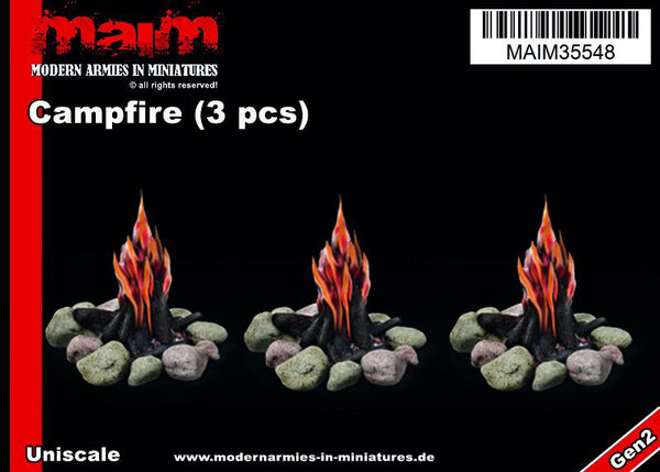 1/35 scale 3D printed model kit Camp-fire (3 pcs) / All Scales