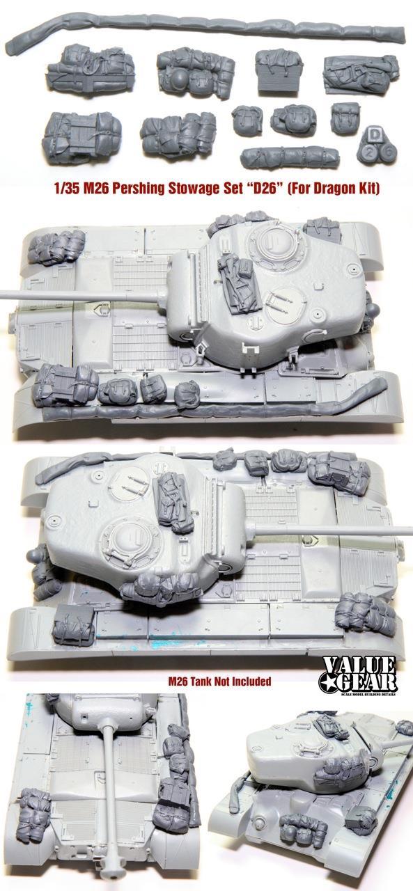 1/35 Scale resin kit D26 - M26 Pershing Stowage Set "D26" (For Dragon Kits)