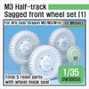 DEF models 1/35 scale U.S M2/M3/M16 Halftrack Front Sagged Wheel set (1) (for AFV Club, Dragon 1/35)