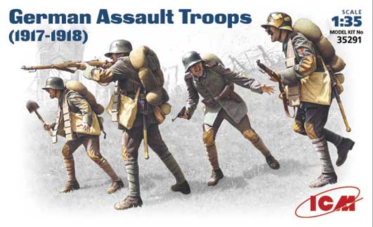 ICM - German Assault Troops (1917-1918) (4 figures - 1 unterofficer, 3 soldiers)