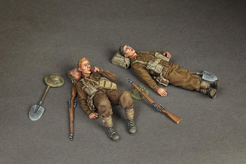 SOGA WW2 British infantrymen at rest. #1. model kit 1/35 scale