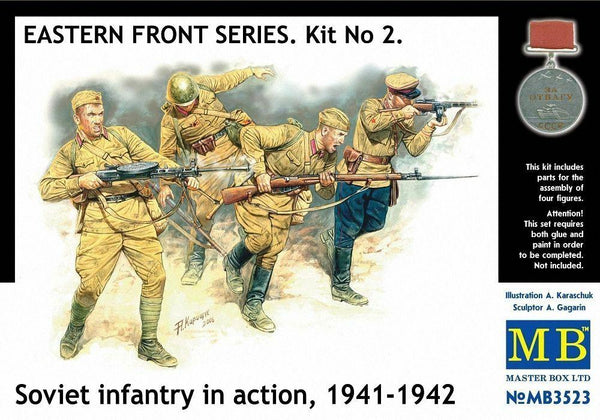 Masterbox 1:35 Eastern Front Series Kit Soviet Infantry in Action (1941-1942)