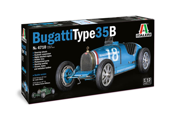 Italeri 1/12 Bugatti Type 35B vintage racing car model kit