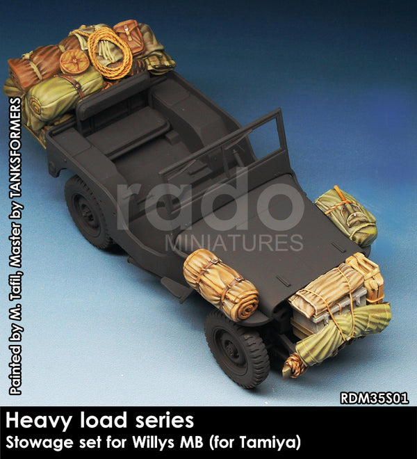 RADO WW2 Stowage for Willys MB (Tamiya) 1/35 Scale resin model