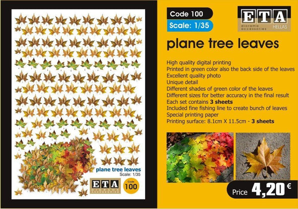 Plane tree leaves Suit scales 1/35, 1/32, 1/24