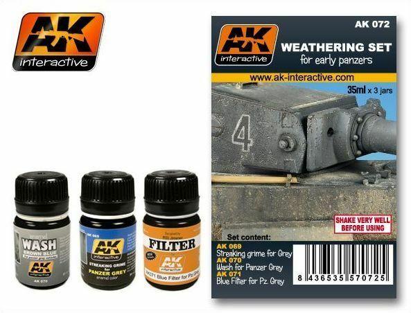 AK WEATHERING EARLY PANZERS WEATHERING SET