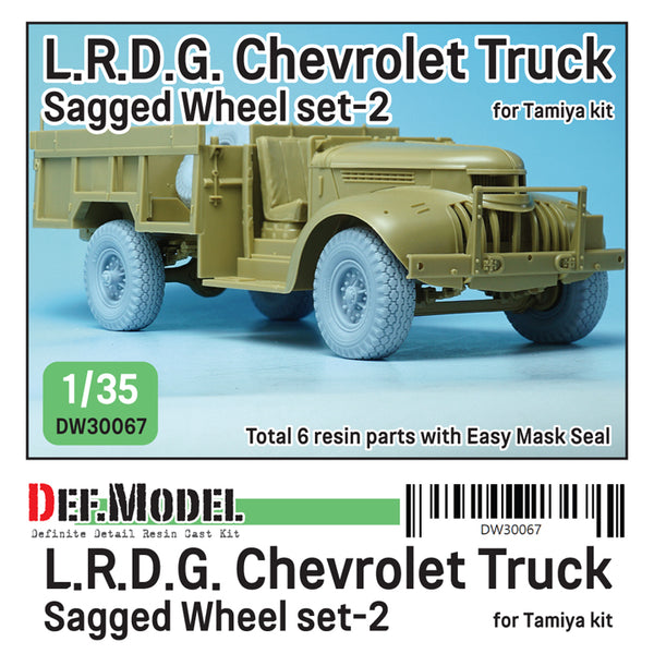 DEF models 1/35 scale WW2 British LRDG Truck wheel set (2) (for Tamiya 1/35)