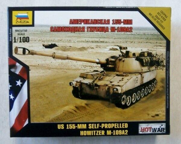 Zvezda 1/100 scale US 155mm SELF PROPELLED HOWITZER M-109A2