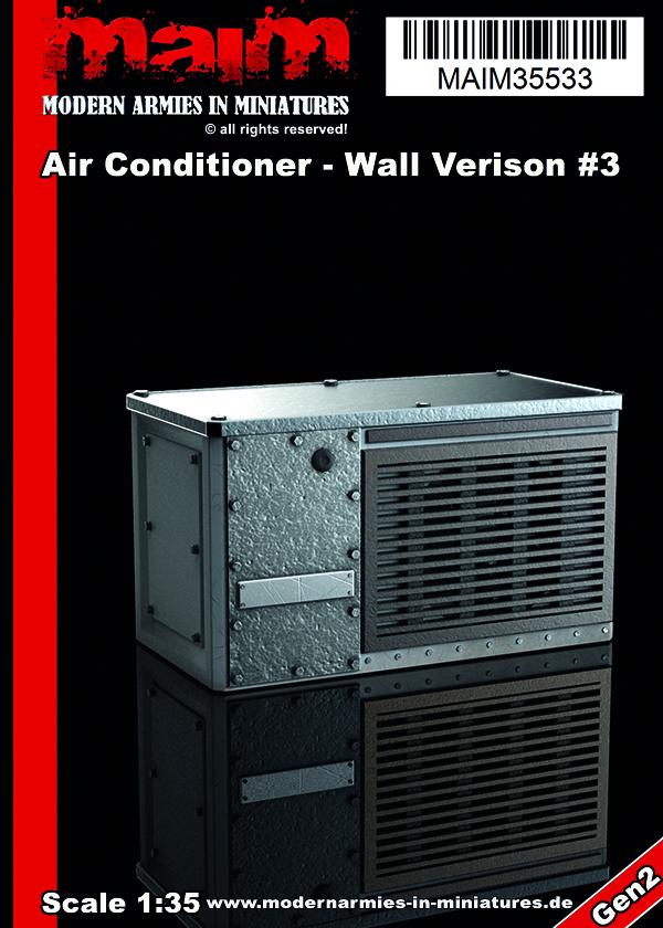 1/35 scale 3D printed model kit - Air Conditioner - Wall Version #3 / 1:35