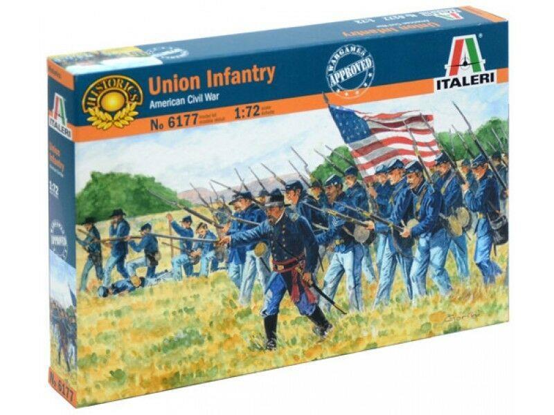 ITALERI 1/72 FIGURES UNION INFANTRY(AMER CIVIL WAR)