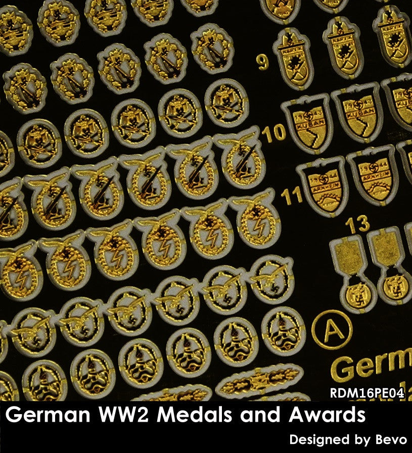 RADO WW2 German WWII Medals and Awards 1/16 Scale