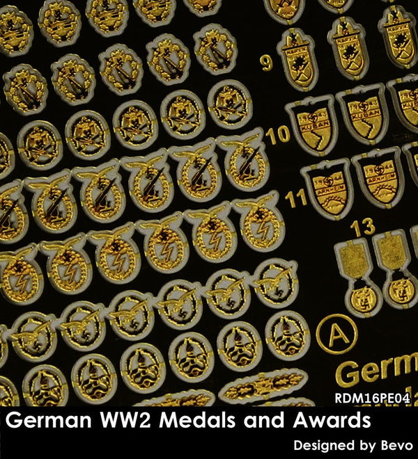 RADO WW2 German WWII Medals and Awards 1/16 Scale